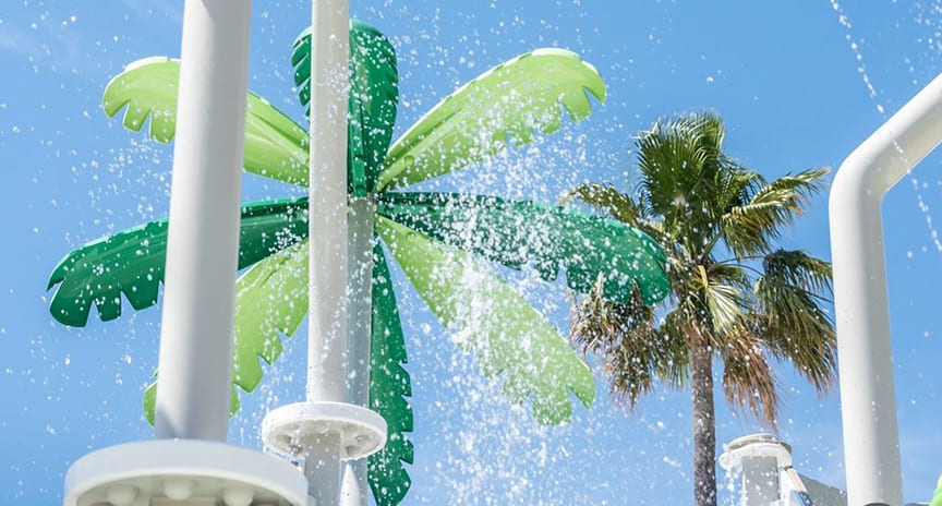 Pieces en fibre de verre d'un splashpark