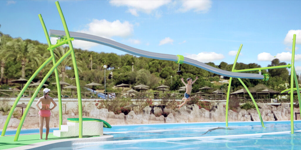 Tirolinas para piscinas