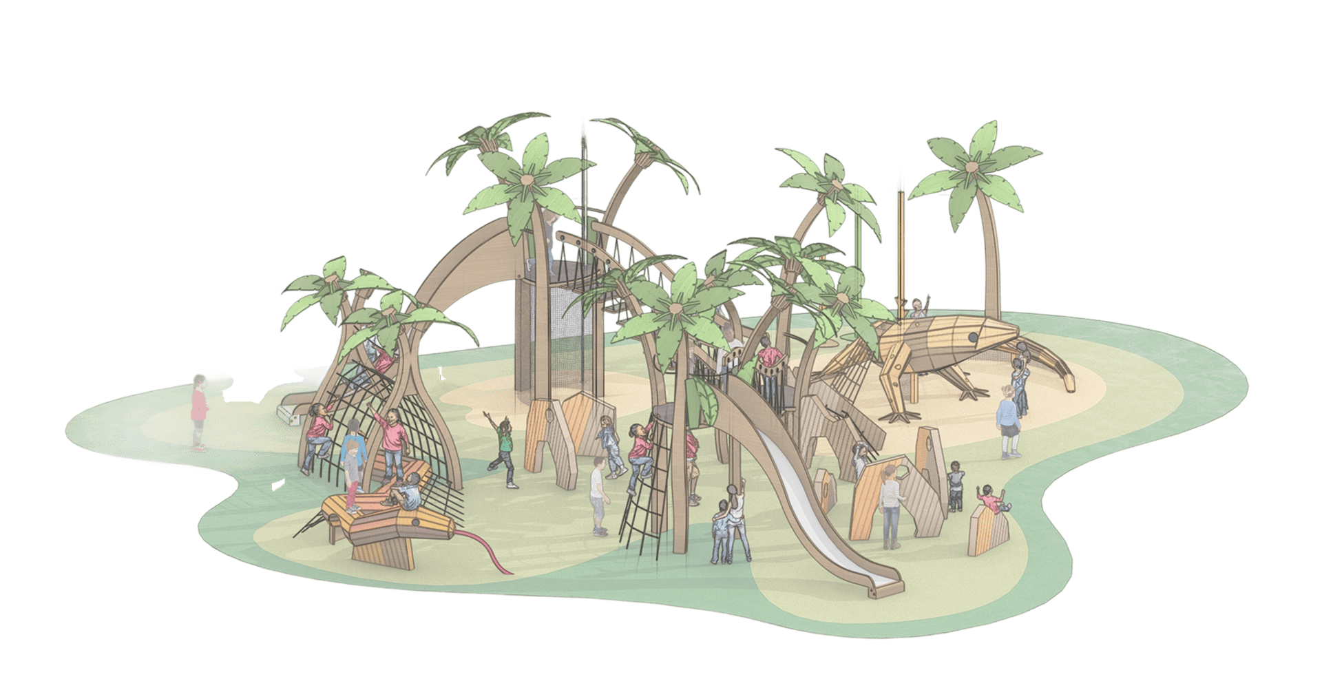 Ilustracion de un playground en PNG