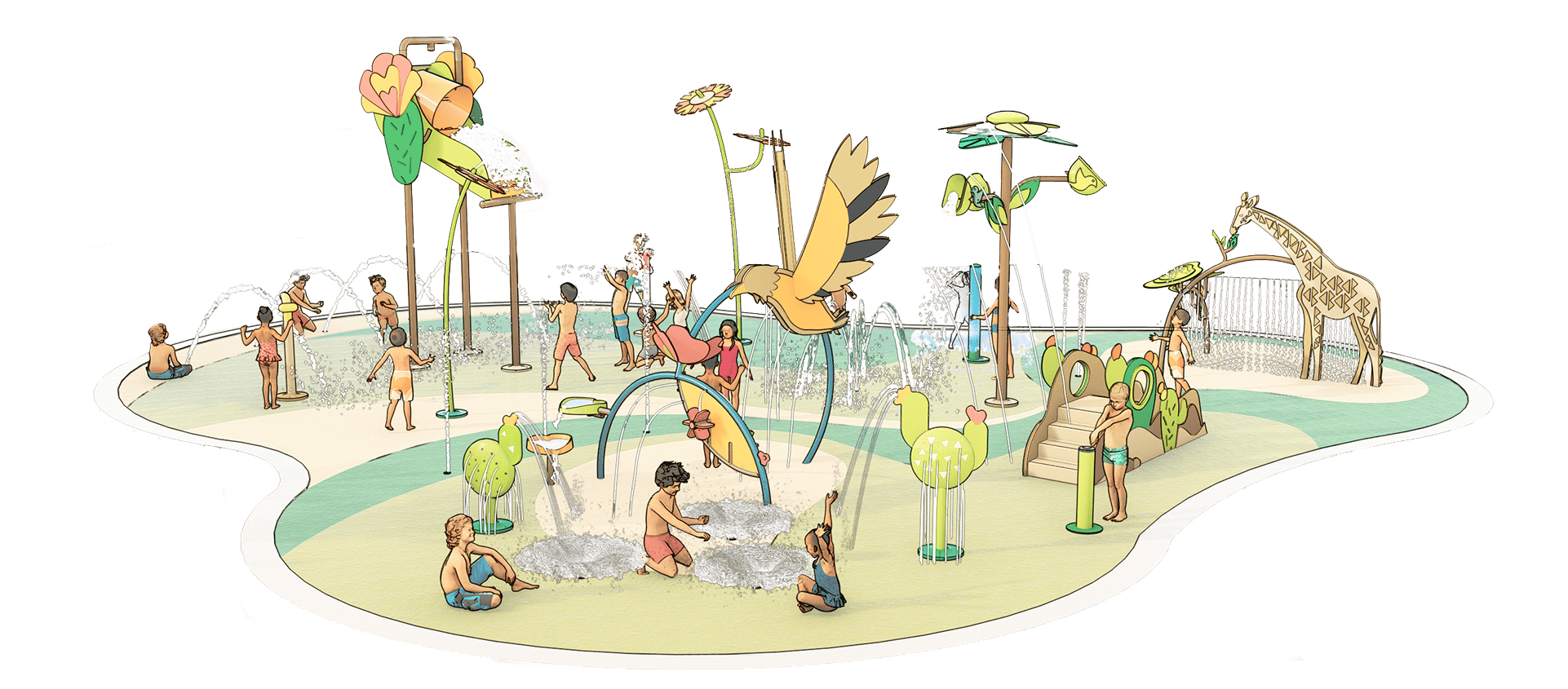 Ilustracion de un splashpark
