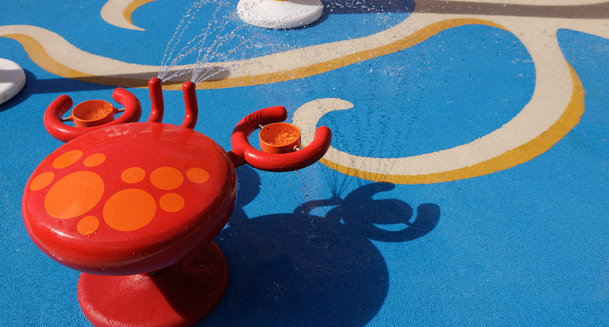 Pavimento de seguridad de un splashpark